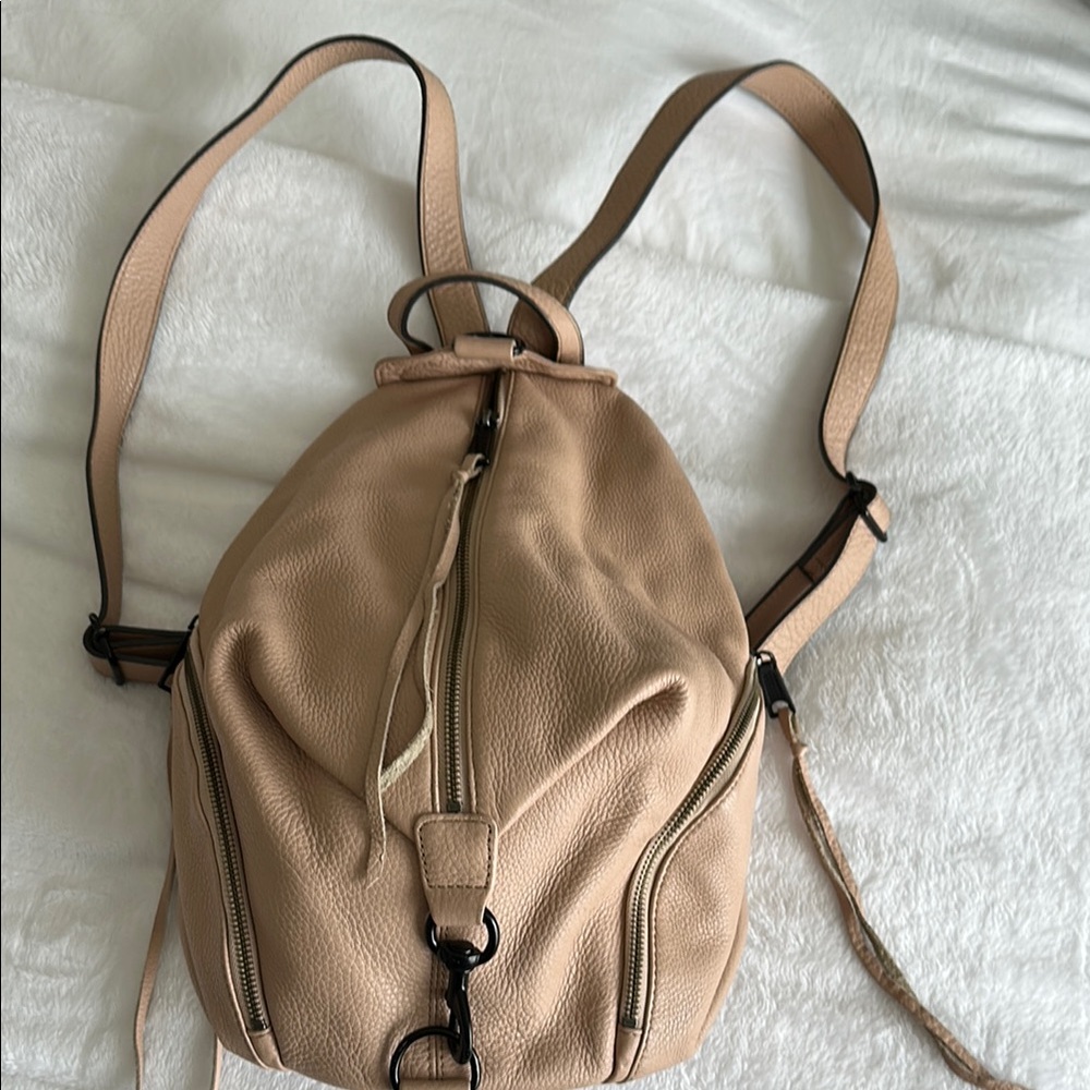 Rebecca Minkoff Tan Leather Backpack with Adjustable Straps